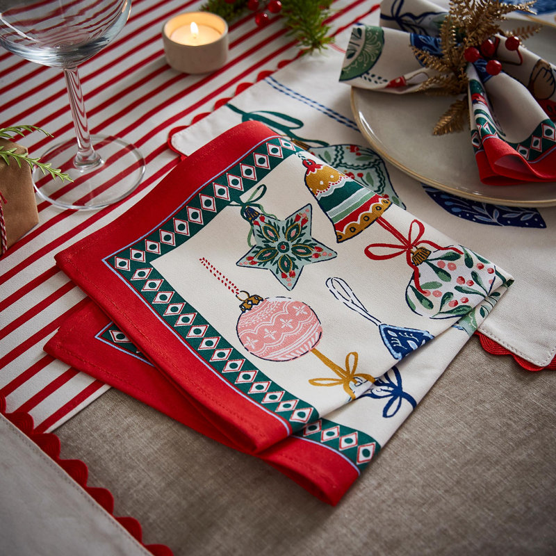 Christmas Ornaments 100% Cotton Placemat