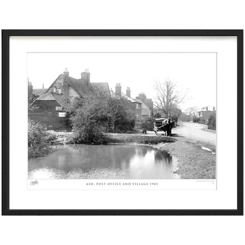 Ash, Post Office And Village 1905 by Francis Frith - Single Picture Frame Print, 40cm H x 50cm W x 2.3cm D