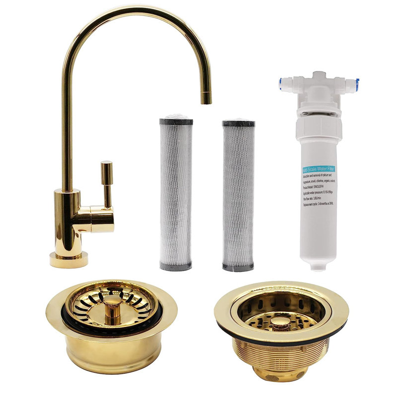 Robinet de cuisine avec distributeur de savon Westbrass, Nickel satiné