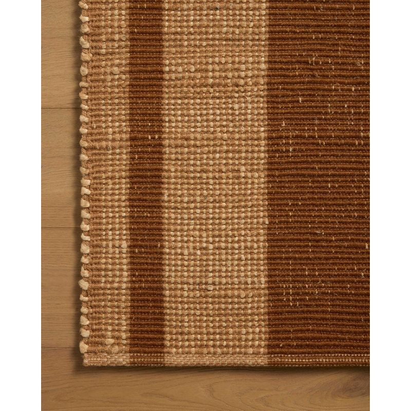 Leanne Ford x Loloi Weatherstaff Cinnamon / Natural Area Rug, Rectangle 5' x 7'6"