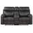 Lathyn Motion Loveseat with Console in Dark Grey