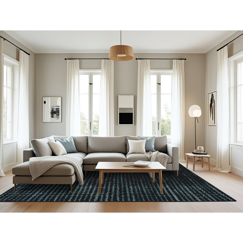 Tapis multicolore abstrait Vevay, Rectangle 8 pi x 12 pi