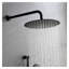 Système de douche en laiton noir mat avec pomme de douche à pluie, douche à main, barre coulissante, jets pour le corps et soupape d'équilibrage de pression-123517225