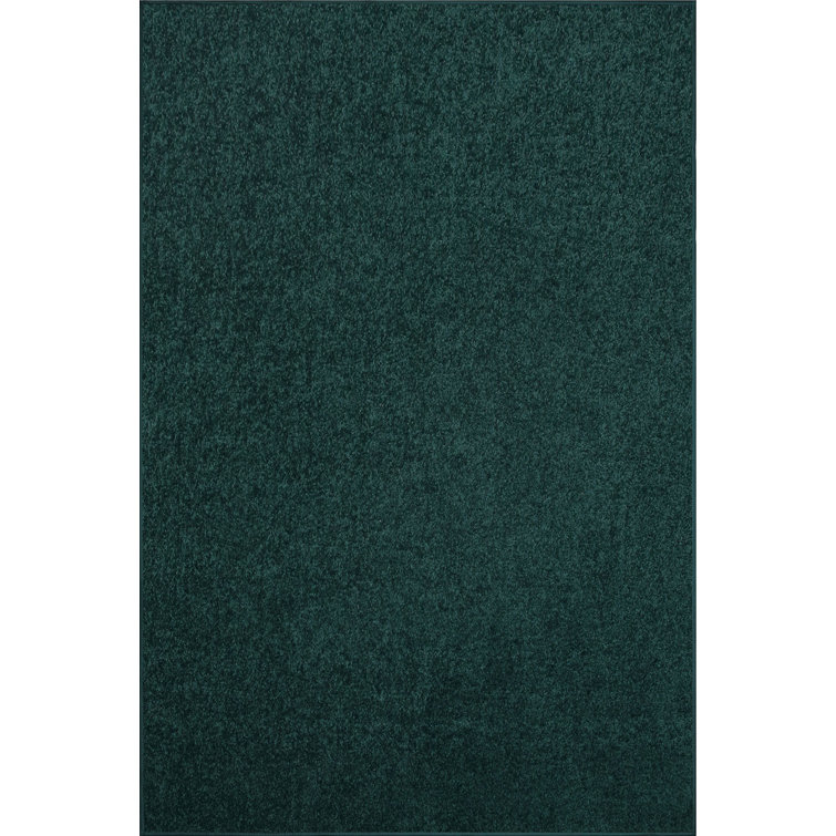 Modern Plush Solid Color Rug - Forest Green, Pet and Kids Friendly Rug. Made in USA, Rectangle, Area Rugs Great for kids, Pets, Event, Wedding 