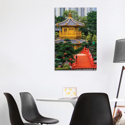 Golden Pavilion Of Absolute Perfection, Nan Lian Garden, Diamond Hill, Kowloon, Hong Kong, China by Michael DeFreitas - Wrapped Canvas Gallery-Wrapped Canvas Giclée