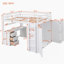 Lit mezzanine avec tiroirs, bureau et garde-robe-16300284