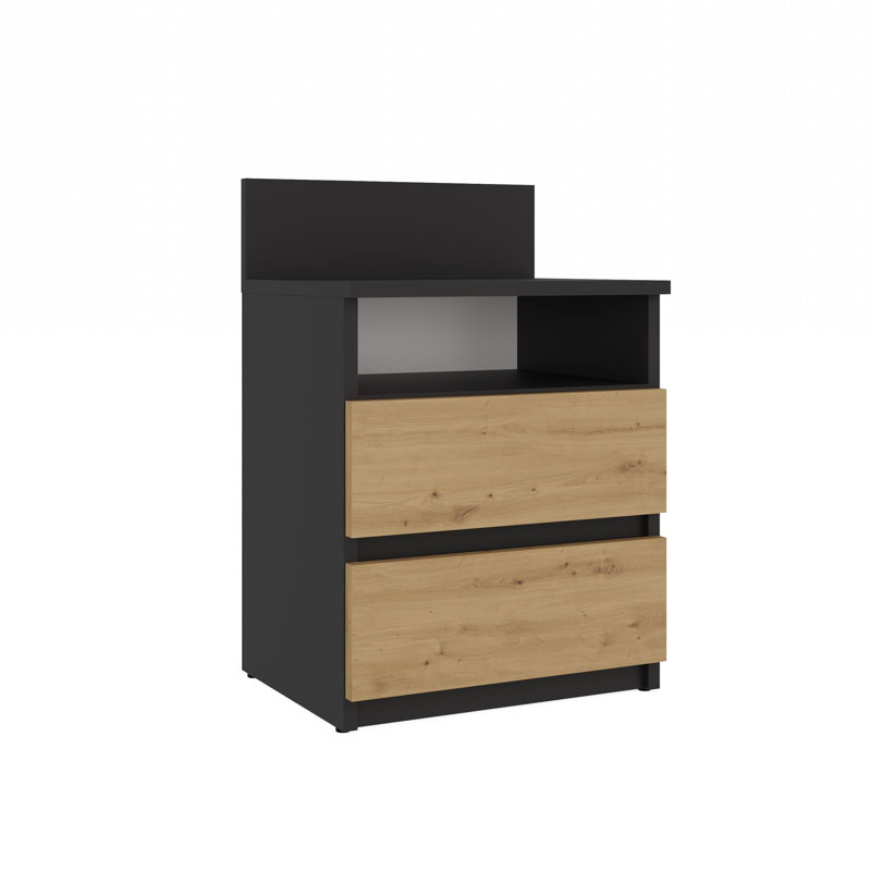 40cm W 2 - Drawer Chest of Drawers, Anthracite Artisan