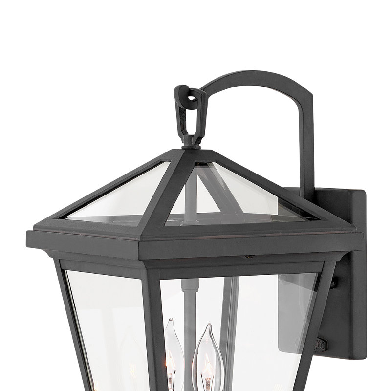 Aalford Place 2-Light Outdoor Wall Lantern, Museum Black, 14" H x 8" W x 9" D