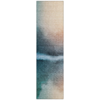Machine Washable Indoor/Outdoor Lockway ACN2419 Abstract Rug