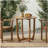 Outdoor Round Acacia Wood Accent Table,27.5" Teak