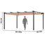 Pergola d'extérieur rétractable avec auvent en aluminium-106897480-106897478