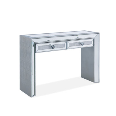 120cm Glass Top Console Table