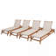 4 chaises longues extérieures