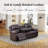 3 Piece Vegan Leather Manual Reclining Living Room Sofa Set-275871095