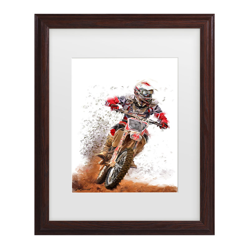 The Macneil Studio «Motocross», art encadré mat, Brun, H 16,75 po x l 13,75 po x P 0,75 po