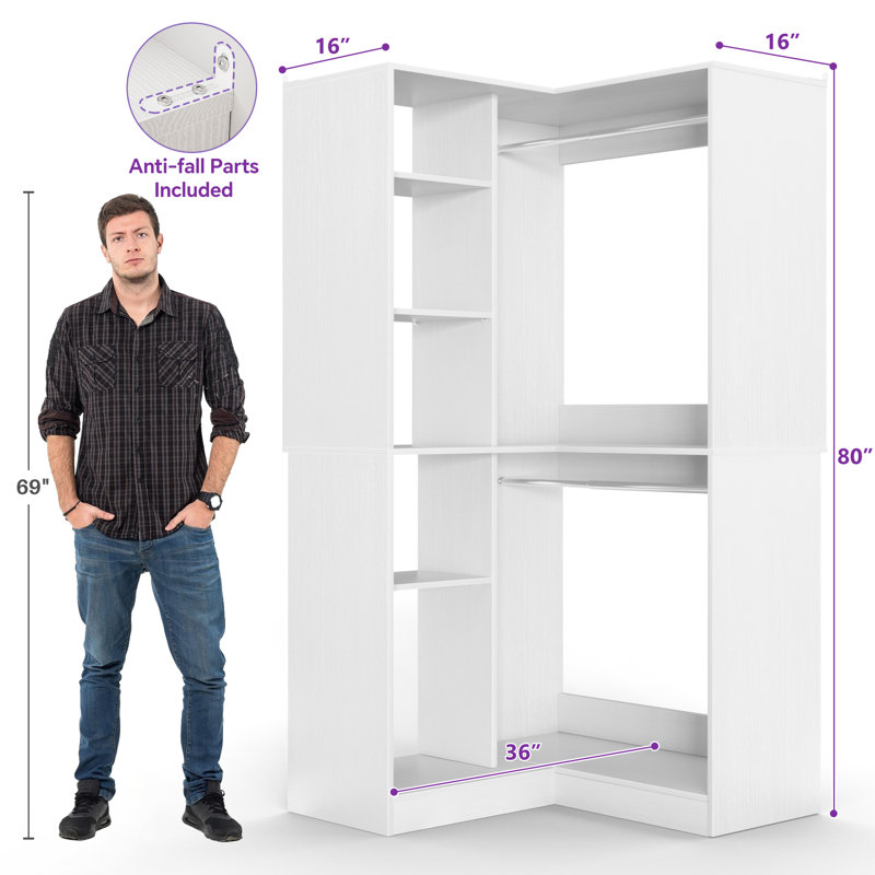 Système d'organisation 72 po à 108 po avec tiroirs, Blanc