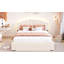 Grand lit plateforme tapissier Teddy