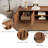 78.74" Modern TV Stands with Brown Wood Grain,Mid Century Media Console With 4 Cabinets