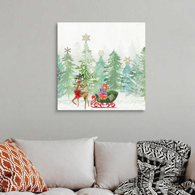Holiday Greetings - reproduction d'art sur toile, Toile tendue, H 30 po x l 30 po x P 1,25 po