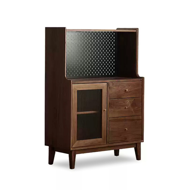 Armoire alimentaire simple en bois massif avec rangement multifonctionnel