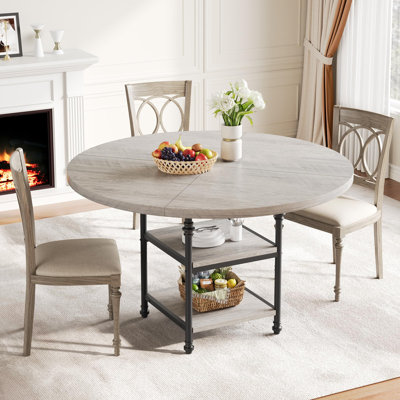 47-Inch Round Dining Table For 4: Featuring A 1.59-Inch Thick Top