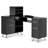 BarberPub L-Shape Nail Desk with Multiple Drawer and Storage Cabinet-588218139