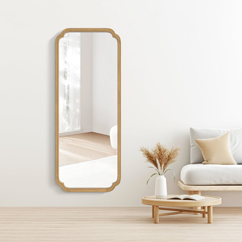 Abbate Full Length Wood Mirror, Natural Wood, 55" x 22"