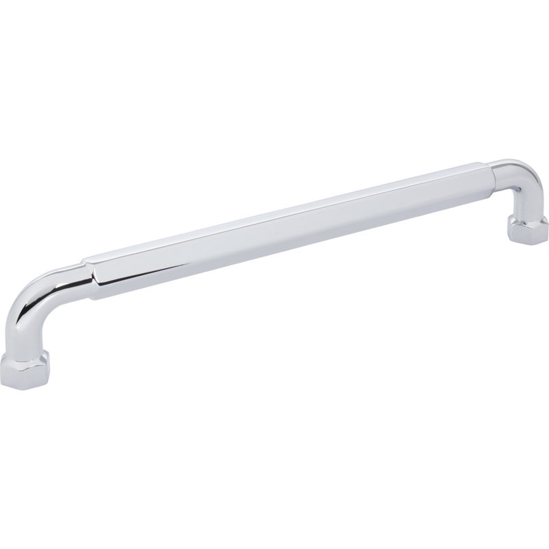Dustin Appliance Pull, Polished Chrome, 12" Center To Center