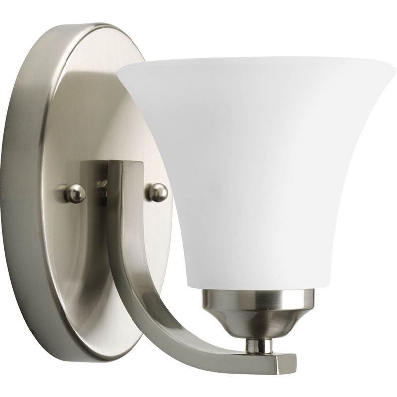 Éclairage pour salle de bain 1 lumière Hilary, Nickel brossé