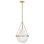 Luminaire suspendu en forme de goutte Vena avec verre opale gravé soufflé à la main