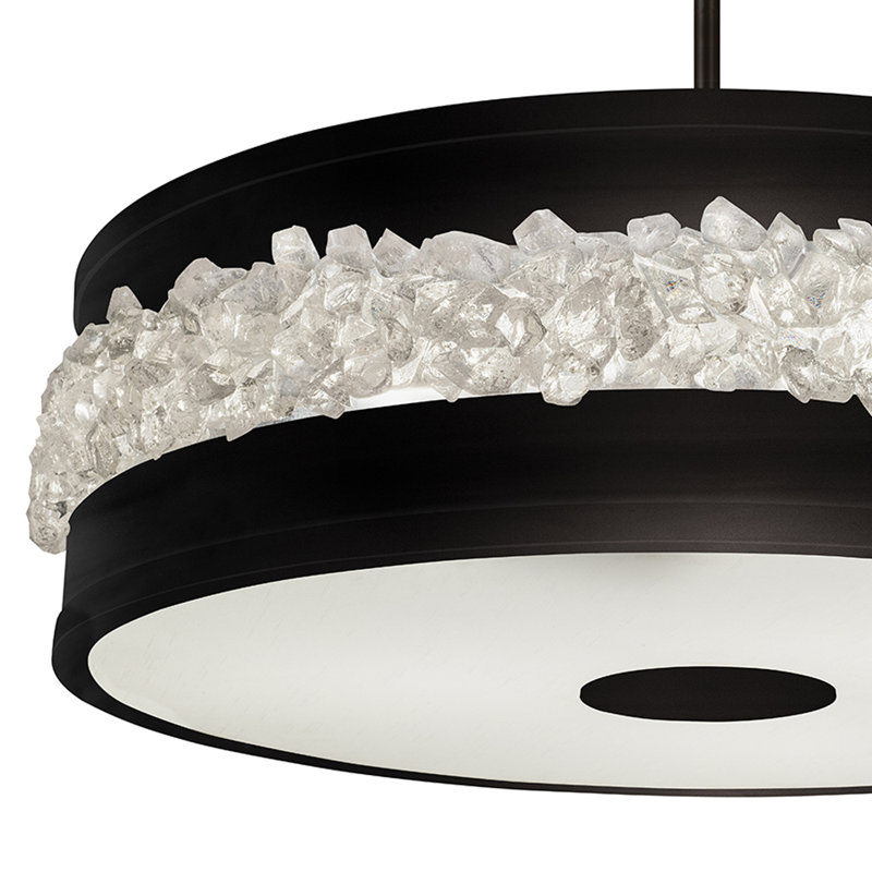 Arctic Halo 3 - Light Chandelier, 9" H x 32" W x 32" D, Matte Black