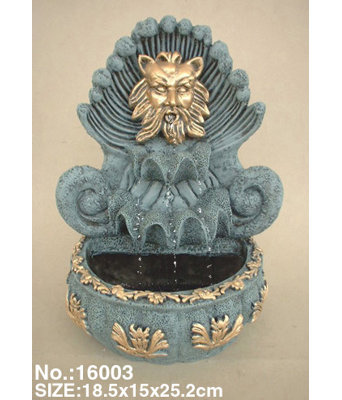 Fontaine tête de lion en résine