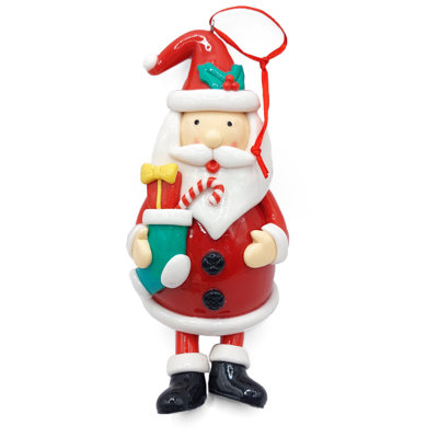 Christmas Ornament - Glossy Gingerbread Santa.  Festive Decoration F07-N2-16-CEE019A