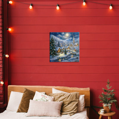 Snow Covered Village Canvas, design by Creative Studio