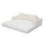 Futon pliant beige de 21 pouces avec 2 oreillers, matelas sans os recouvert de velours côtelé, sensation de douceur comme un nuage, aucun assemblage requis, canapé-lit convertible moderne pour le salon, beige, mousse souple, stabilité fiable-749204545-749204604