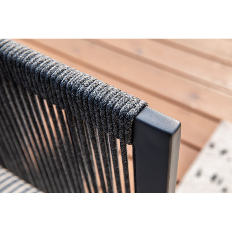Canapé de patio en aluminium thermolaqué de 87,8 po avec coussins Sunbrella® de qualité commerciale Capri