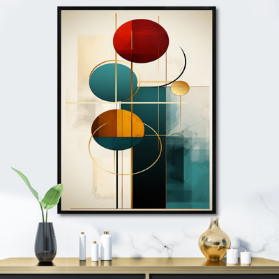 «Rising with the New Moon Geometrics Retro Blue I», reproduction