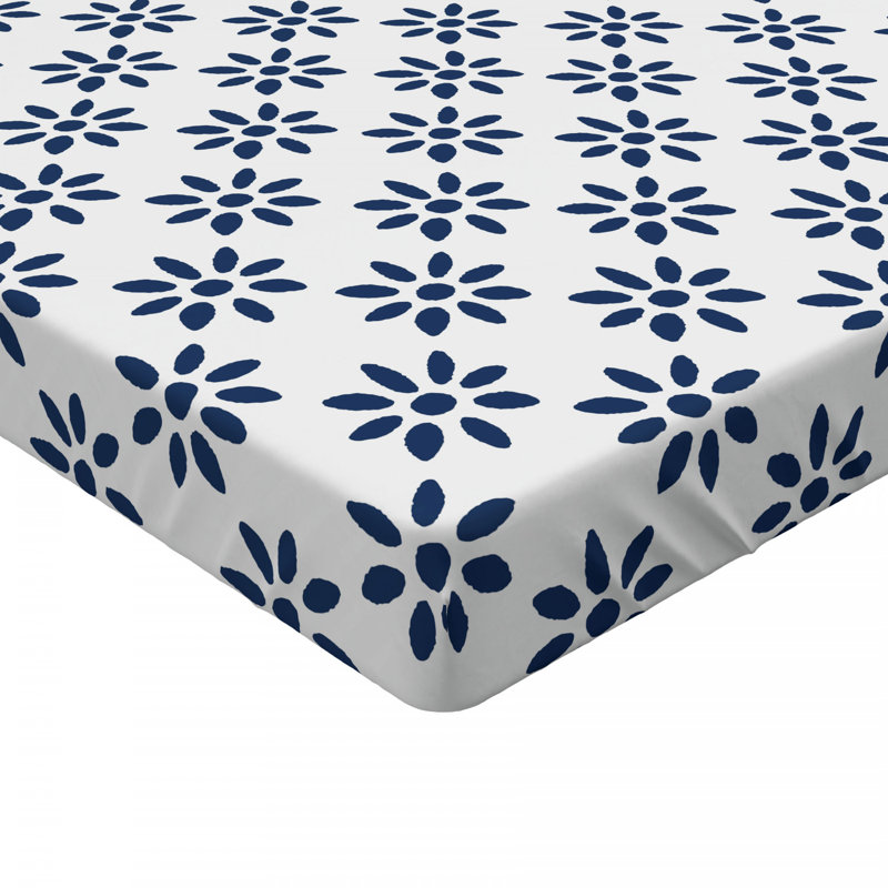 Microfiber Floral Fitted Sheet, Full Fitted Sheet