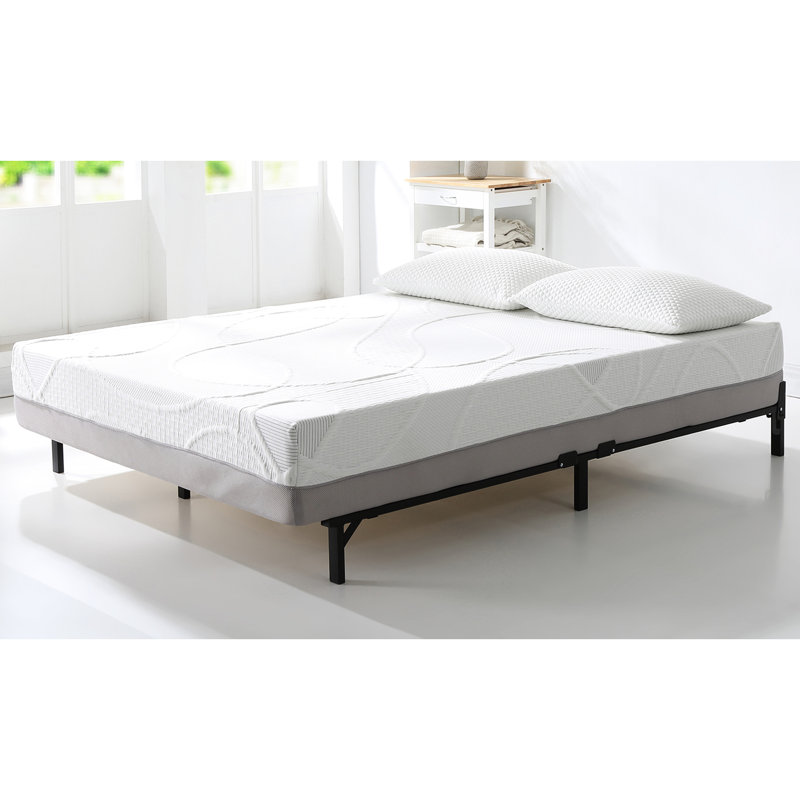 Queen White Memory Foam Mattress Of 12 Inch With Tea & Charcoal Technology, Comfort, Dual-layer Foam, Compressed Packaging Roll