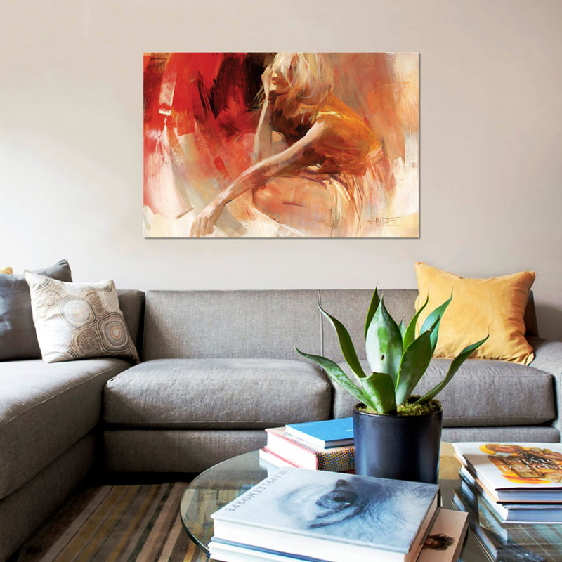 « ludique iii », reproduction sur toile, H 8 po x l 12 po x P 0,75 po, Pas de tapis, Toile tendue