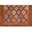 Tapis oriental orange en laine Kilim 3 x 5