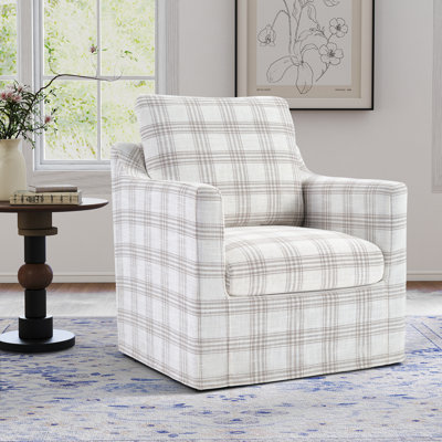 Fauteuil d'appoint pivotant rayé 31,8 po