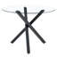 Compact Glass Dining Table, 39" Round, Modern Metal Frame For Kitchens