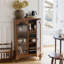 Brun clair + bois manufacturé + vitrines