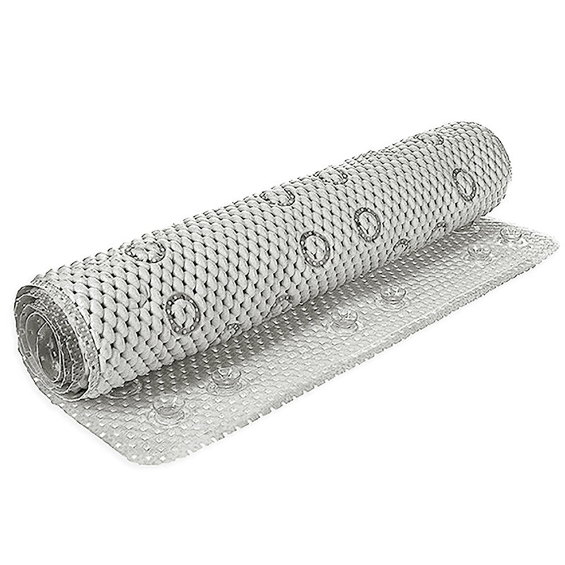 Aalasia Foam Non-Slip Shower Mat, Light Gray
