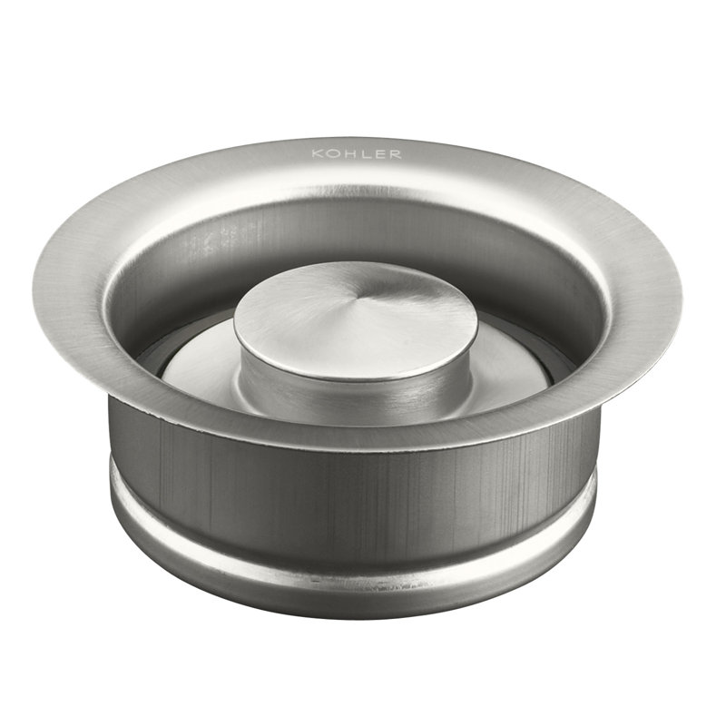 Kitchen Sink Garbage Disposal Flange with Stopper, Fits Standard Disposal Units, Brushed Stainless