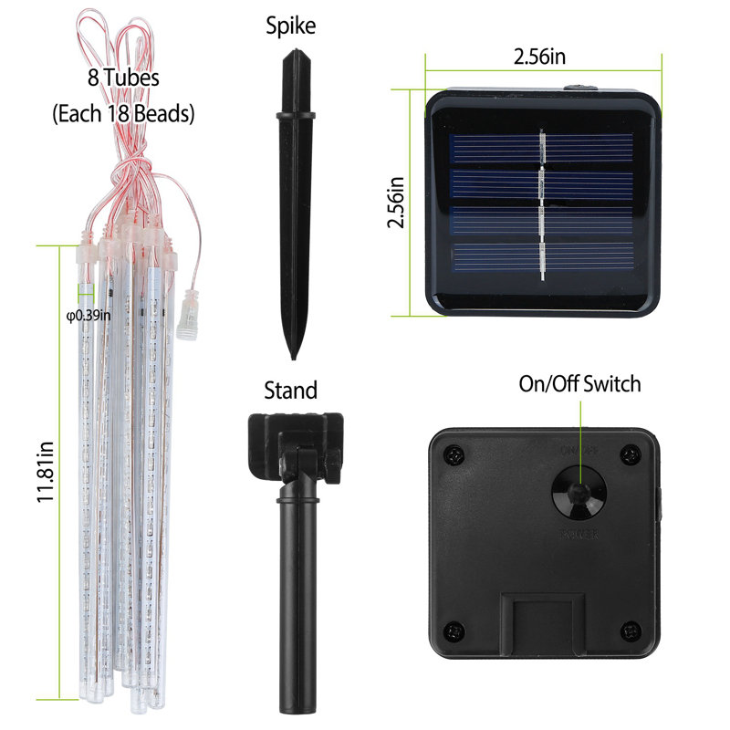 Warm White Solar Powered LED Outdoor Christmas Tree Lights