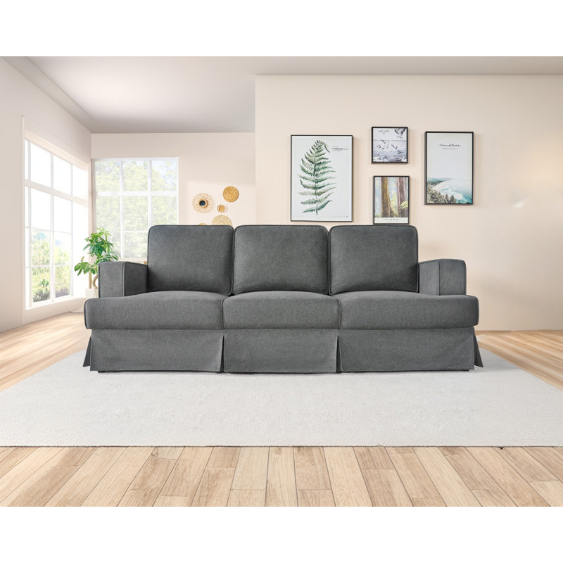 Cesario 89'' Sofa, Gray Linen
