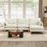 Clegg 107" Modern Upholstered Modular Sectional Sofa With Ottoman