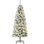 HOMCOM Prelit Snow Flocked Christmas Tree w/ Light Xmas Decoration Green